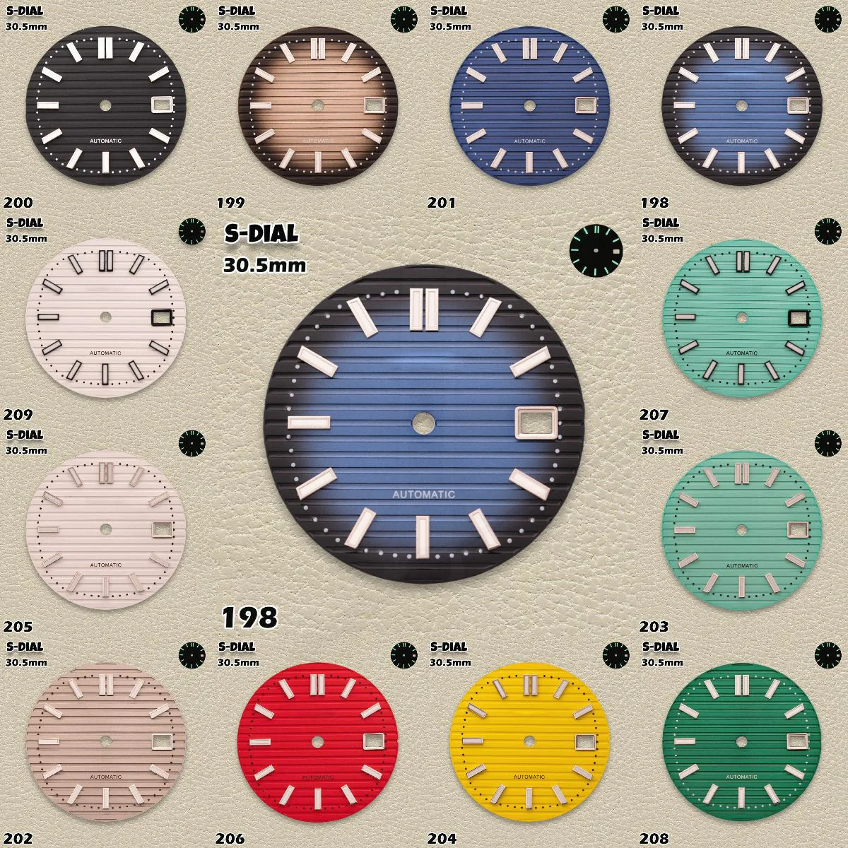 

Классический восьмиугольный циферблат Nautilus 30,5 мм с зеленым люминесцентным покрытием | для NH35/NH36, логотип S - высококачественные аксессуары для модификации часов