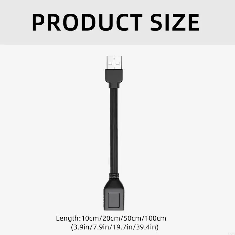 Y88B fleksibel USB 2.0 Pengisian Ekstensi Adaptor Kabel Data untuk Perangkat yang nyaman