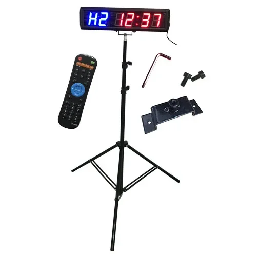 Electronic fitness timer, electronic stopwatch multi-function digital timer with tripod remote control