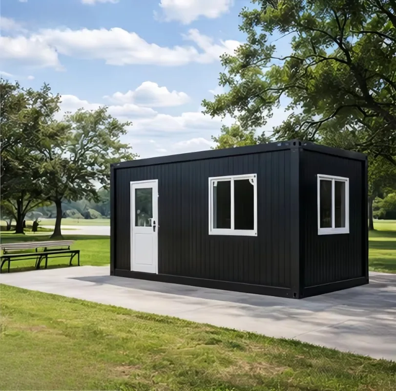 Large Window Foldable Container House Full Glass Window Design Bright Natural Light Prefab Home Office Living Comfortable Space