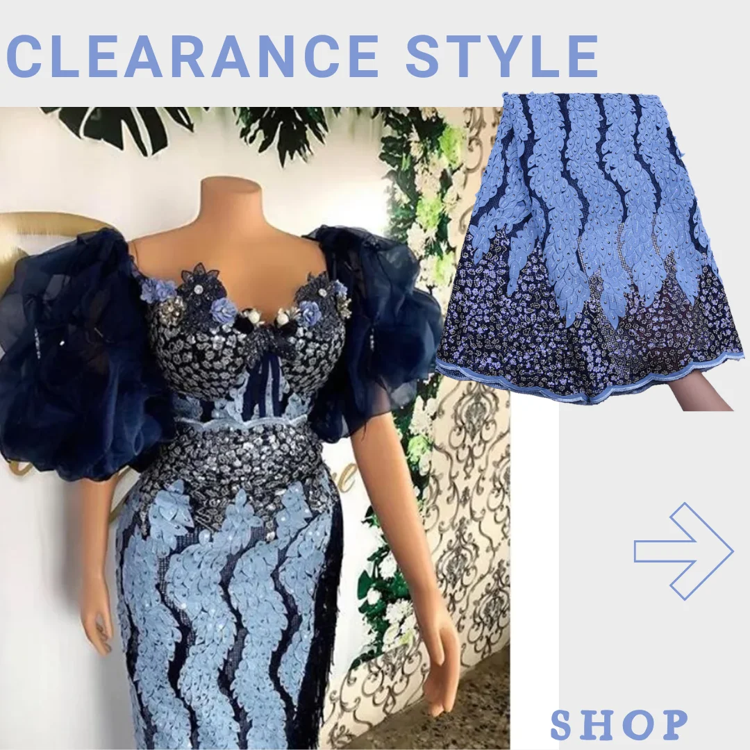 

SJD LACE Clearance Style African Flocking Mesh Lace Fabric 2024 Latest French Sequins Net Lace for Wedding Party Dresses A1798
