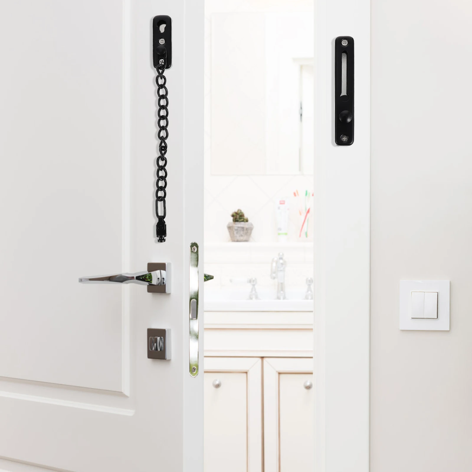 

Childproof Door Chain Latch Stainless Steel Security Lock for Home and Interior Doors Chain Locks for Inside Door