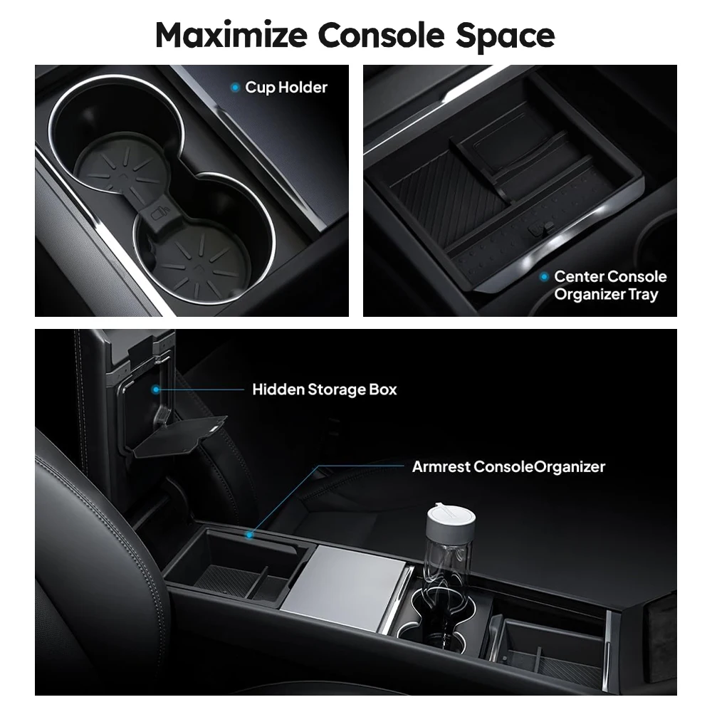 Armrest Storage Box for Tesla Model 3 & Y