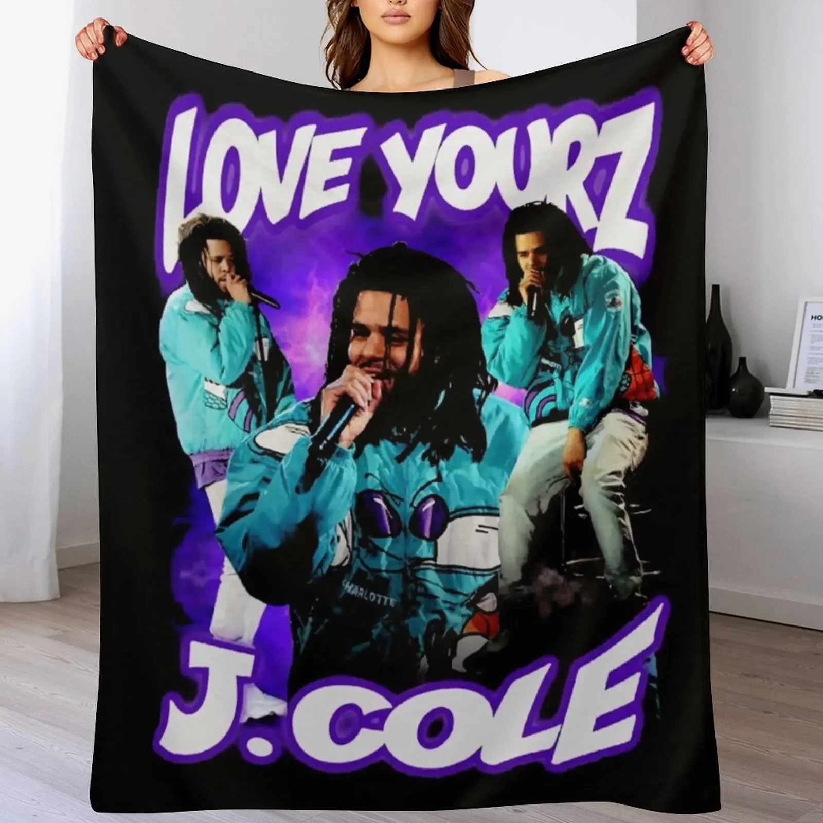 

Love Yourz J.Cole Vintage Throw Blanket Sleeping Bag Stuffeds Giant Sofa Retros Blankets