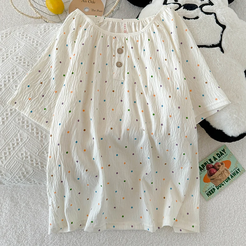 2 قطعة بيجامة مطبوعة على الموضة للنساء الصيف الجولة الرقبة قصيرة الأكمام السراويل الحلو لطيف ملابس خاصة الراحة المتسكعون 2025 جديد #2