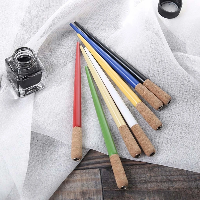 Artistic Dip Pen Wooden Pole for English Letter Oblique Writing Gift