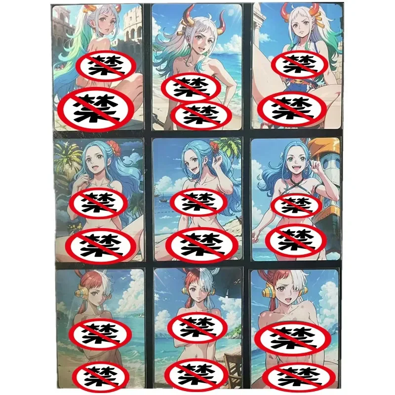 9pcs/Set Anime One Piece Yamato Uta Vivi ACG Sexy Nude Kawaii Toy Gift Hobby Collectible Classic Game Collectible Card