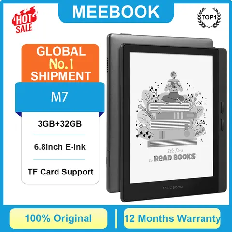 브랜드 뉴 미북 M7 전자책 리더기 32G RAM 300PPI 6.8인치 HD E-잉크 스크린 전자책 리더기 안드로이드 11 물리 버튼 오픈 시스템