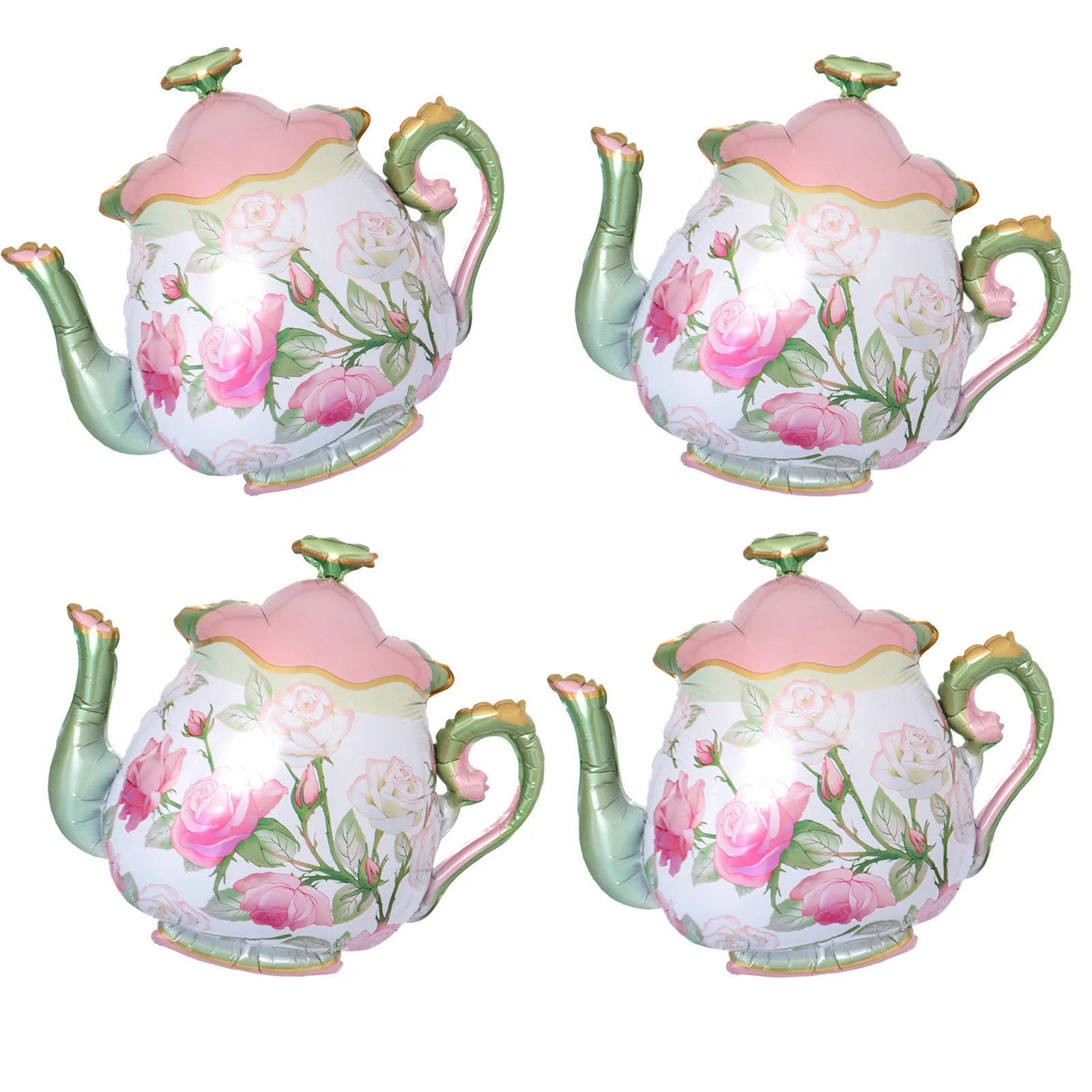 Teapot Balloons Tea Balloon Butterfly Balloon Garden Tea Birthday Wedding Party Fairy Wonderland Decor Baby Shower Supplies view 2