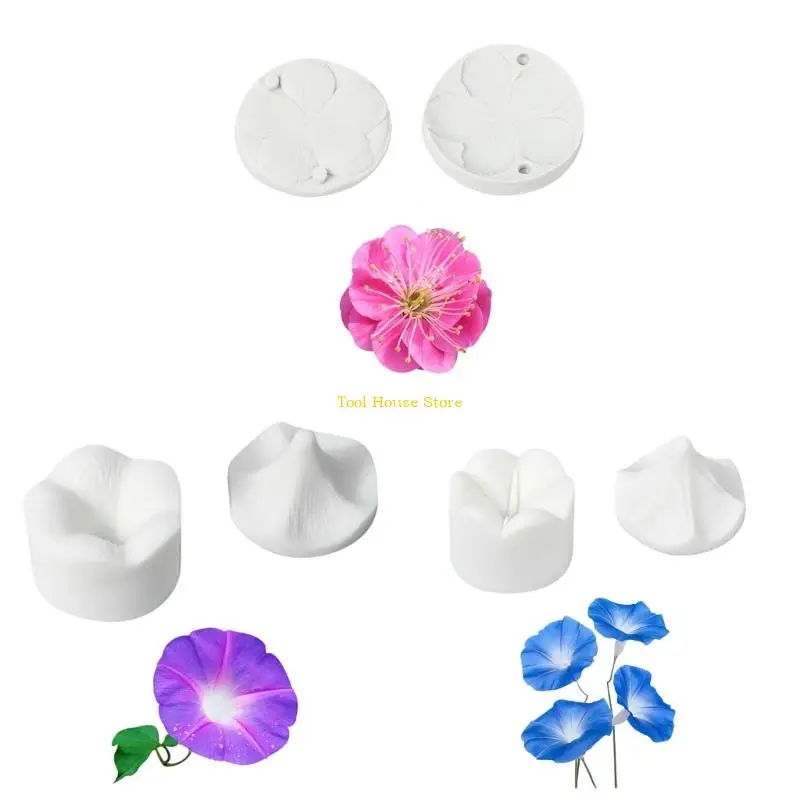 

Heat Resistant Silicones Flower Molds Easy Releases For Baking Craft Chocolate Decors