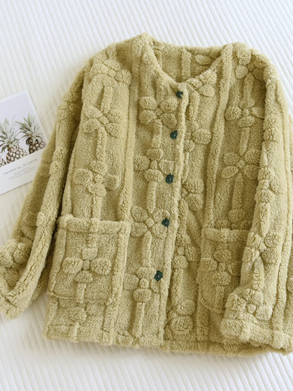 

Женское нижнее белье Coral Fce Long Sve Thiened Fce, свободная домашняя одежда с v-образным вырезом, зимний сезон, удобная домашняя одежда