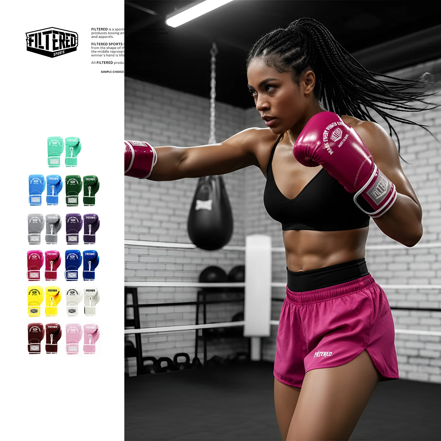 FILTERED Boxing Gloves MUAY THAI MMA Training Kickboxing Sparring Workout Adults Chroma BOXING GLOVES Free Mesh Bag