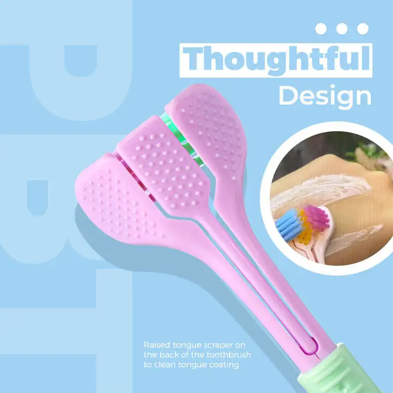 Children\'s 3D Soft Hair Mouth Safe Cleaning Baby Teeth Brushs Adult 360° Three-head U-shaped Toothbrush Baby Oral Care Products