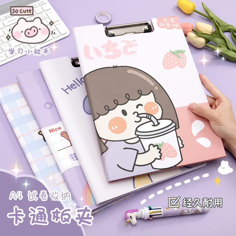 

Cartoon A4 multi-purpose folder board; cute Instagram-style writing mat; exam paper organiser; foldable storage folder