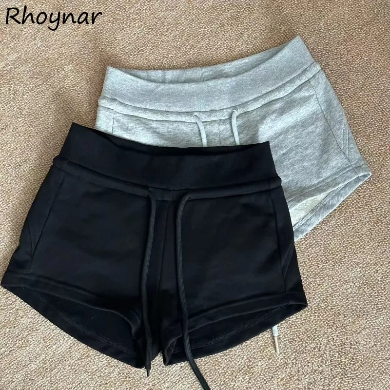 

Solid Shorts Women Lace-up Casual Hip-covering Slimming Exercise Soft High Street Korean Fashion College Spicy Girls Summer Chic