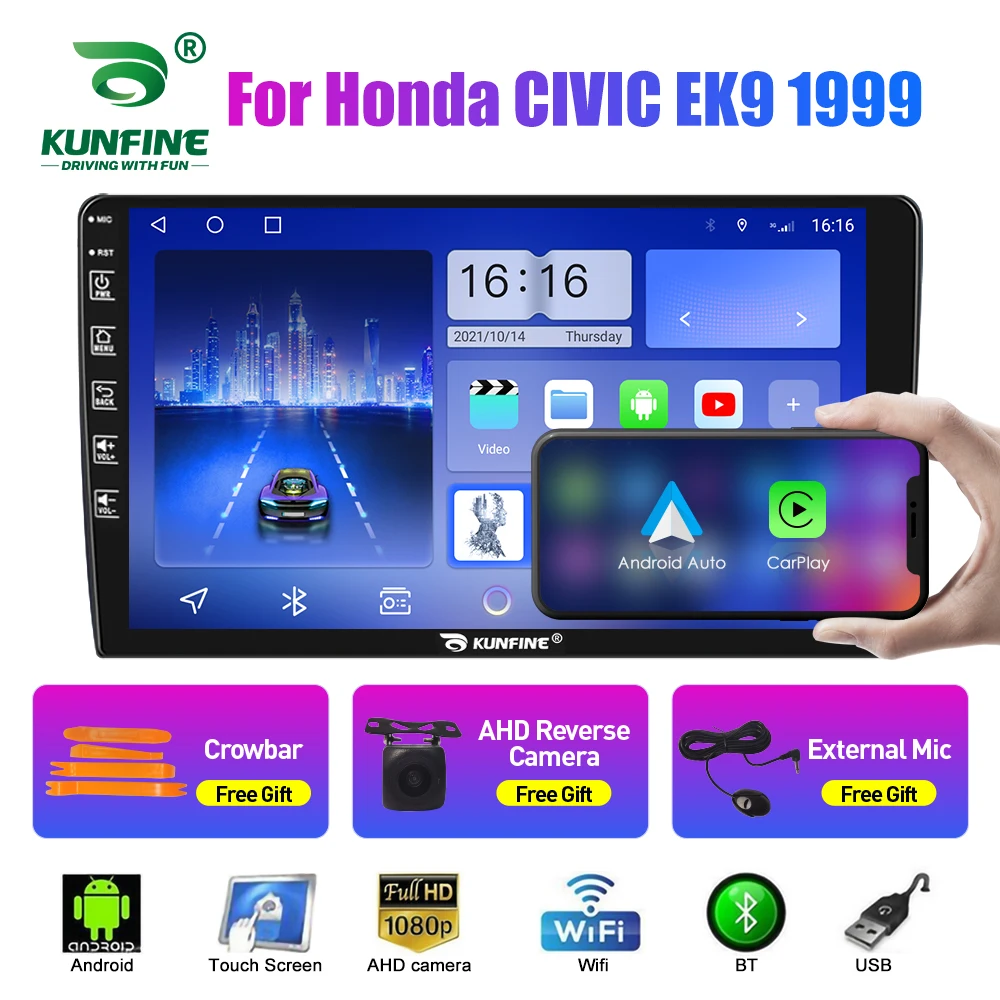 

Автомобильный радиоприемник для Honda CIVIC EK9 1999 2Din Android, восьмиядерный автомобильный стерео DVD, GPS-навигатор, плеер, мультимедиа, Android Auto Carplay