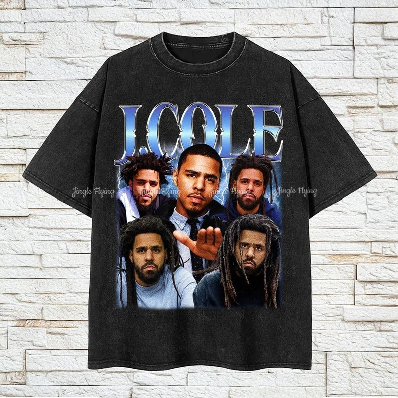 Винтажная футболка унисекс J. Cole в стиле хип-хоп, легенда, подарок фанату, рэп, хип-хоп футболка Винтажная футболка унисекс J. Cole в стиле хип-хоп, легенда, подарок фанату, рэп, хип-хоп футболка