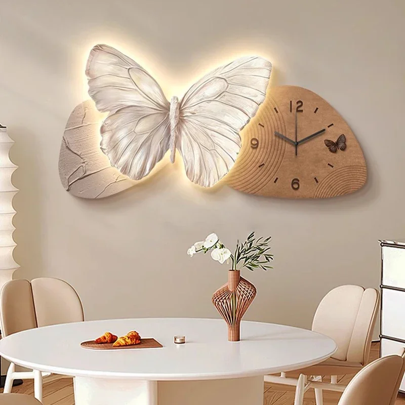 Led Art Mural Clock Wall Cute Luxury Fashion Cartoon Simple Restaurant Wall Watch Nordic Orologio Da Parete Room Decorations