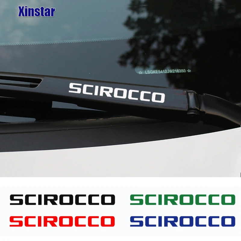 4Pcs Car Windshield Wiper Sticker For VW Volkswagen GTI R SCIROCCO