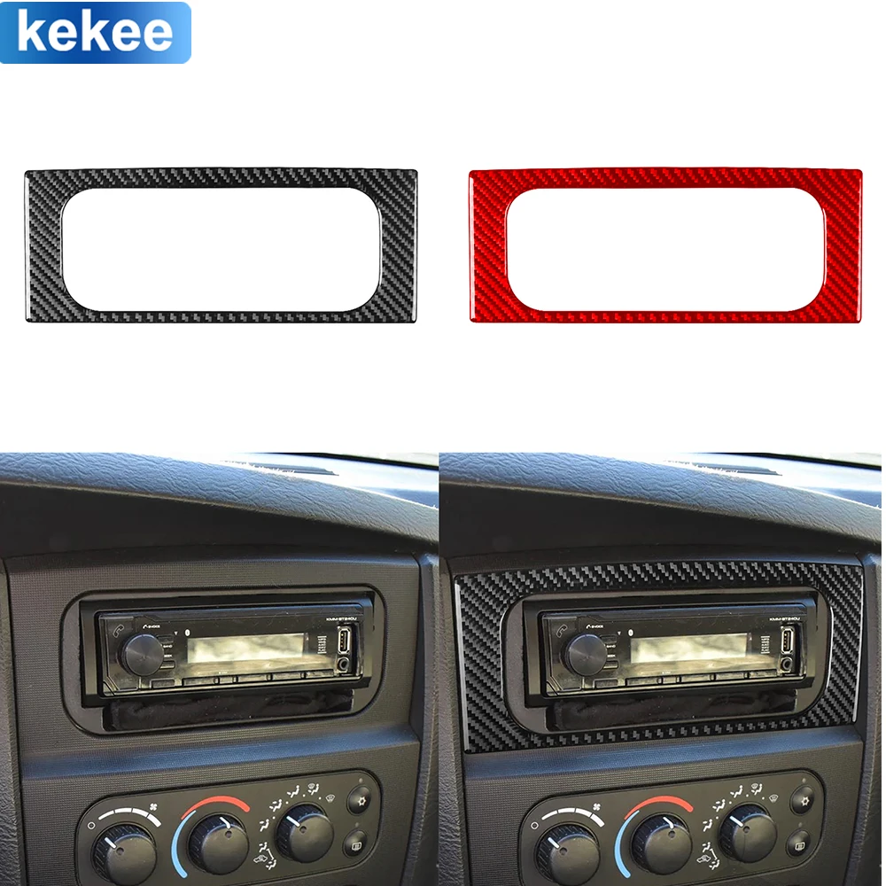 

For Dodge Ram 2002 2003 2004 2005 Center Dashboard Radio Control Panel Cover Real Carbon Fiber Sticker Car Interior Accessories