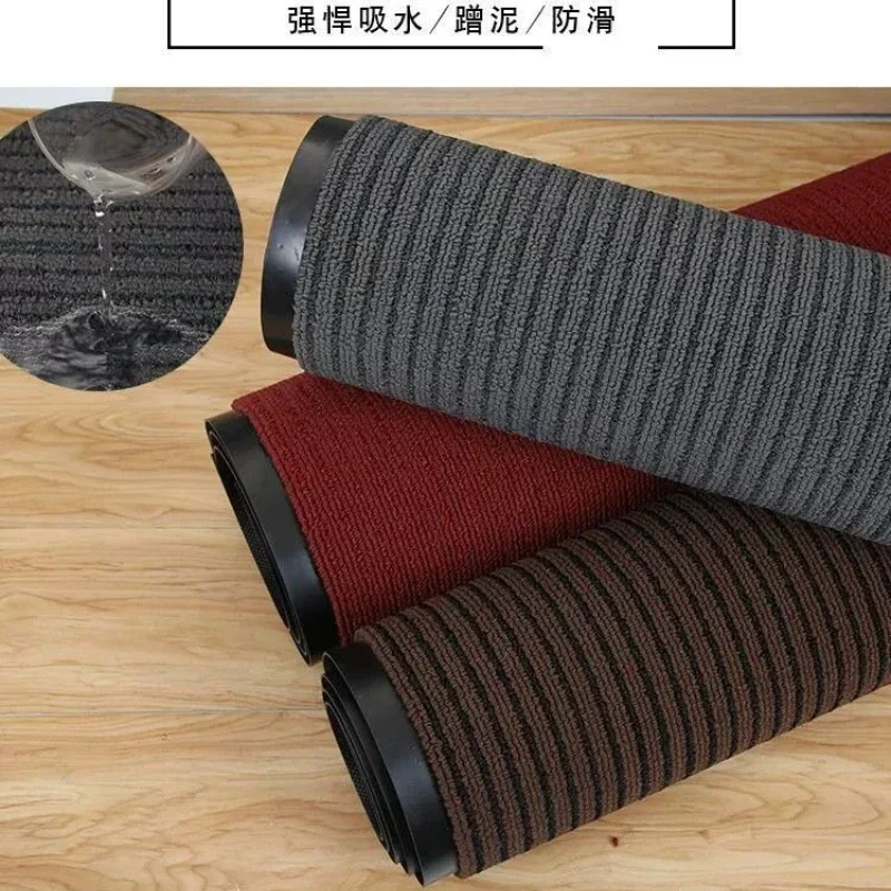 France Style Floor Mat Outside Door PVC Thick Mat for Entering The House Toilet Bathroom Rugs Living Room Kitchen Cushion