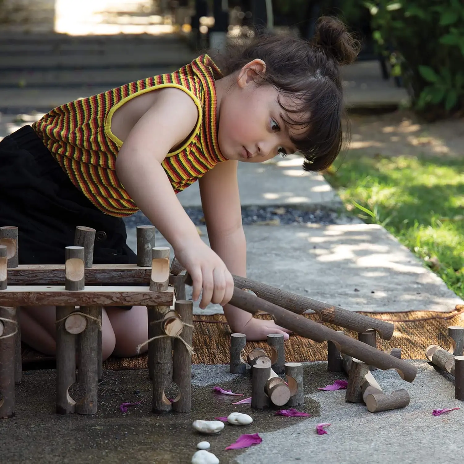 Big Branch Block Builders - مجموعة مكونة من 125 قطعة مع 10 بطاقات إلهام مزدوجة الجوانب: ألعاب تعليمية للأطفال في مرحلة ما قبل المدرسة