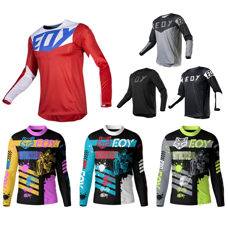 Bikefox Top Race Cycling T-shirt Mountain Bike Road Bicycle Motorcycle Jersey BMX ATV MTB Enduro T-Shirt For Motocross Unisex