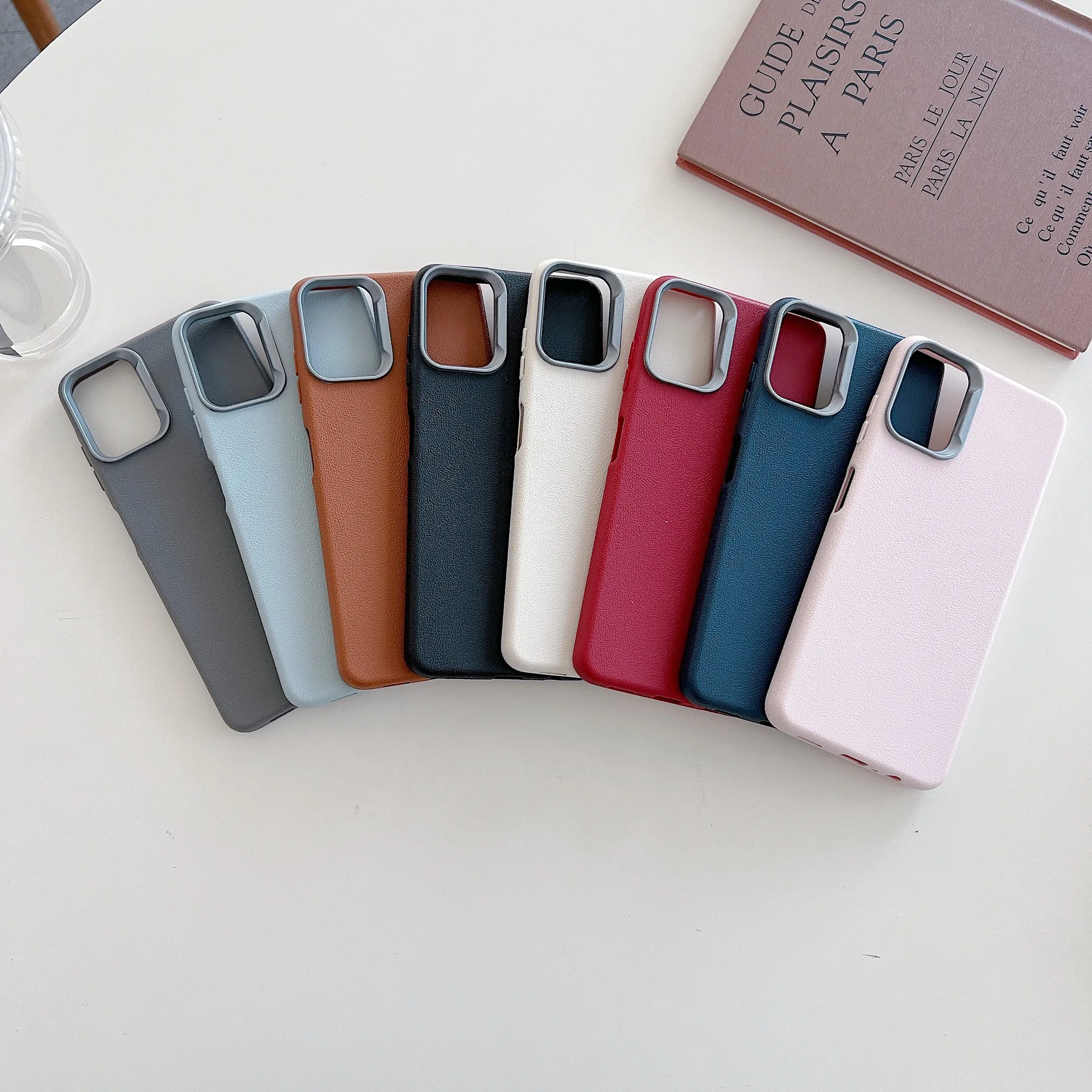 Für Galaxy S26 Leder-Muster Handyhülle, Einfarbige Rutschfeste A17, A36 TPU Handy-Schutzhülle – Detail 3