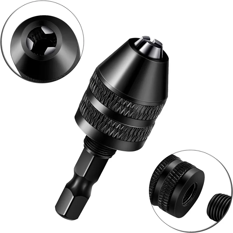 

AT51-Keyless Drill Chuck Bit,Keyless Drill Chuck Fast Change Converter Extension Screwdriver Drill Adapter0.3-6.5/0.3-3.6Mm