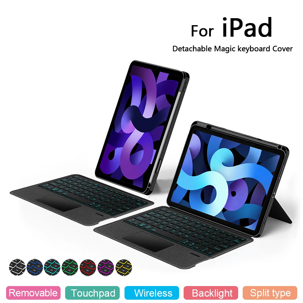 Backlight TrackPad Keyboard Case for iPad Air 4th 5th 10.9