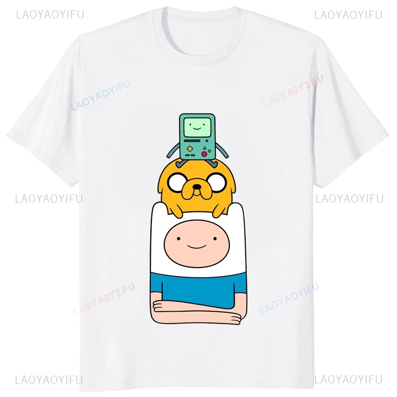 

Лидер продаж, мужская футболка с принтом «Время приключений», свободная повседневная модная уличная одежда, женские топы Harajuku Y2k Otaku, мягкая одежда