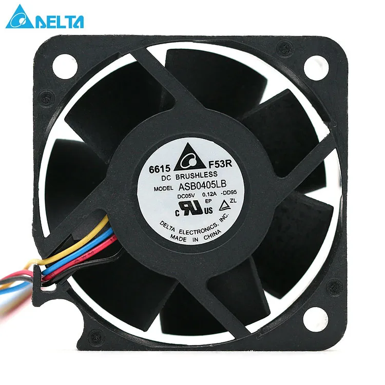 

for delta ASB0405LB DC 5V 0.12A 40x40x15mm Server Square Cooling Fan pwm 4-Pin