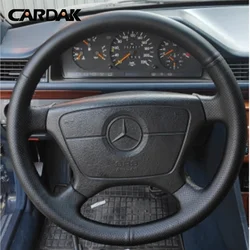 Hand Braid Soft Perforated Microfiber Leather Car Steering Wheel Cover For Mercedes Benz C-Class W202 CL-Class C140 E-Class W210