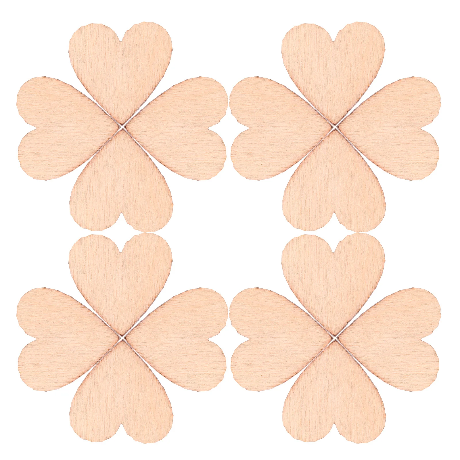 

300Pcs Heart Shaped Wooden Discs Natural Unfinished Wood Slices for DIY Wedding Table Scatter Rustic Home Decor Valentine Craft