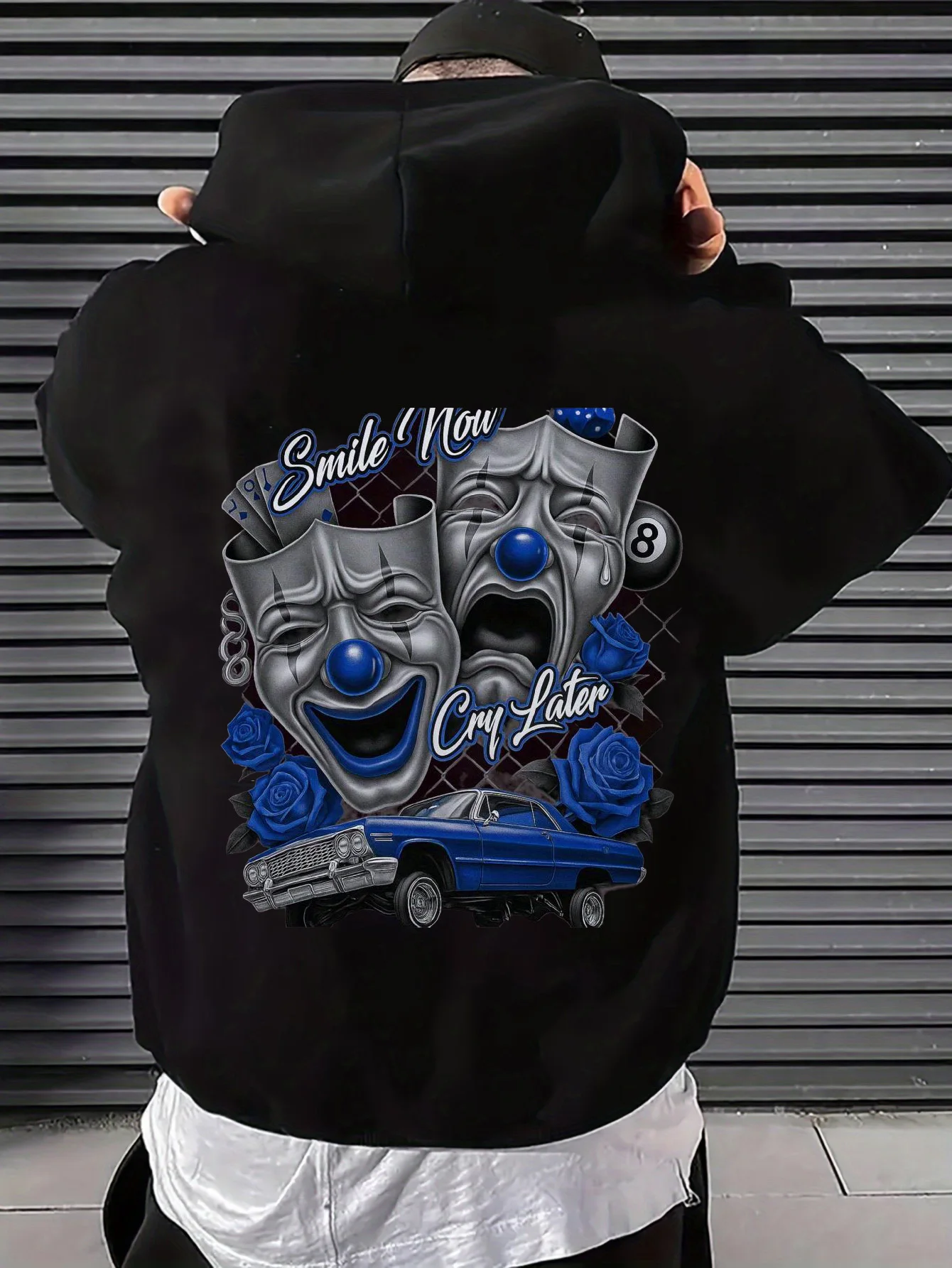 A Black Hoodie with a 