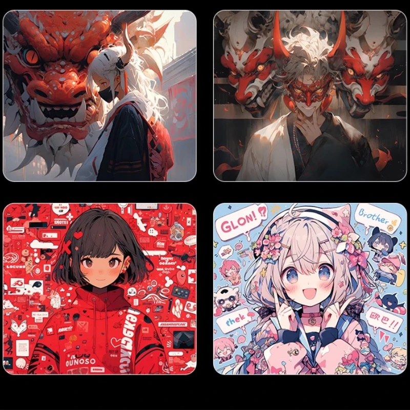 NEW E-sports Grade Glass Mouse Pad Frosting Process Tempered Glass Gaming Mouse Pad Manual Customize Patterns Anime Mousepad