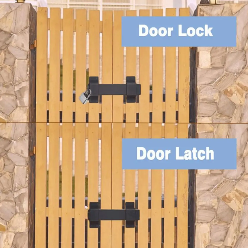 ヘビーデューティスライドドアロック南京錠穴調整可能なセキュリティロックロックセット耐食性スライドゲートロックガレージセキュリティ