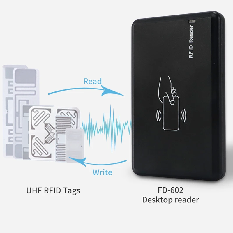 UHF RFID 860-960Mhz Reader and Writer with Mini USB Interfance UHF Reader Provide Demo SDK