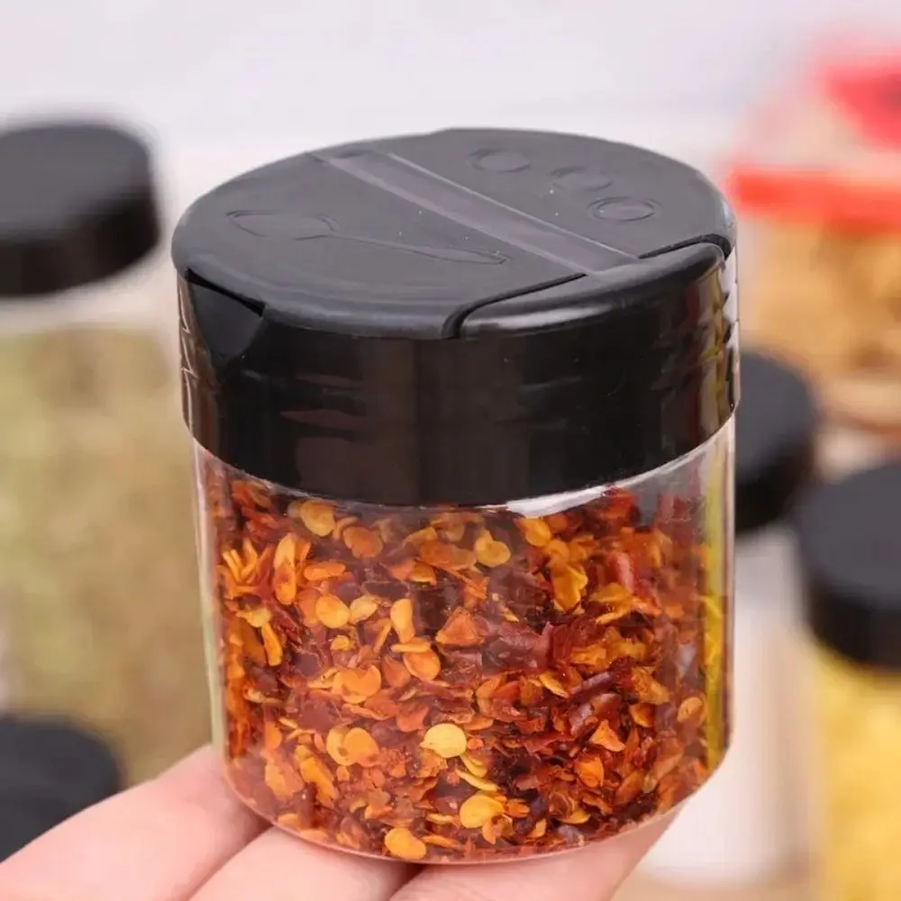 Durable Plastic Seasoning Jar 100/160/250ML Empty Salt Cellar Portable Pepper Shaker Kitchen