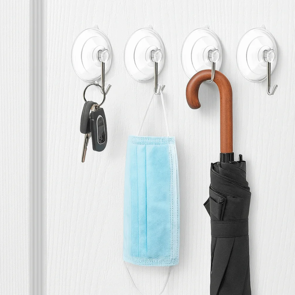 

15Pcs Multifunctional PVC Suction Cup Hooks Transparent Traceless Towel Storage Rack Removable Reusable Towel Hanger Bathroom