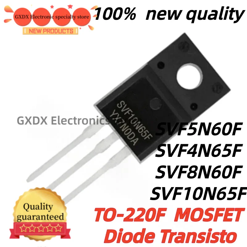 10Uds 100% new quality 5N60 8N60 4N65 10N65 SVF5N60F SVF8N60F SVF4N65F SVF10N65F TO-220F 600V 650V MOSFET Diode Transistor