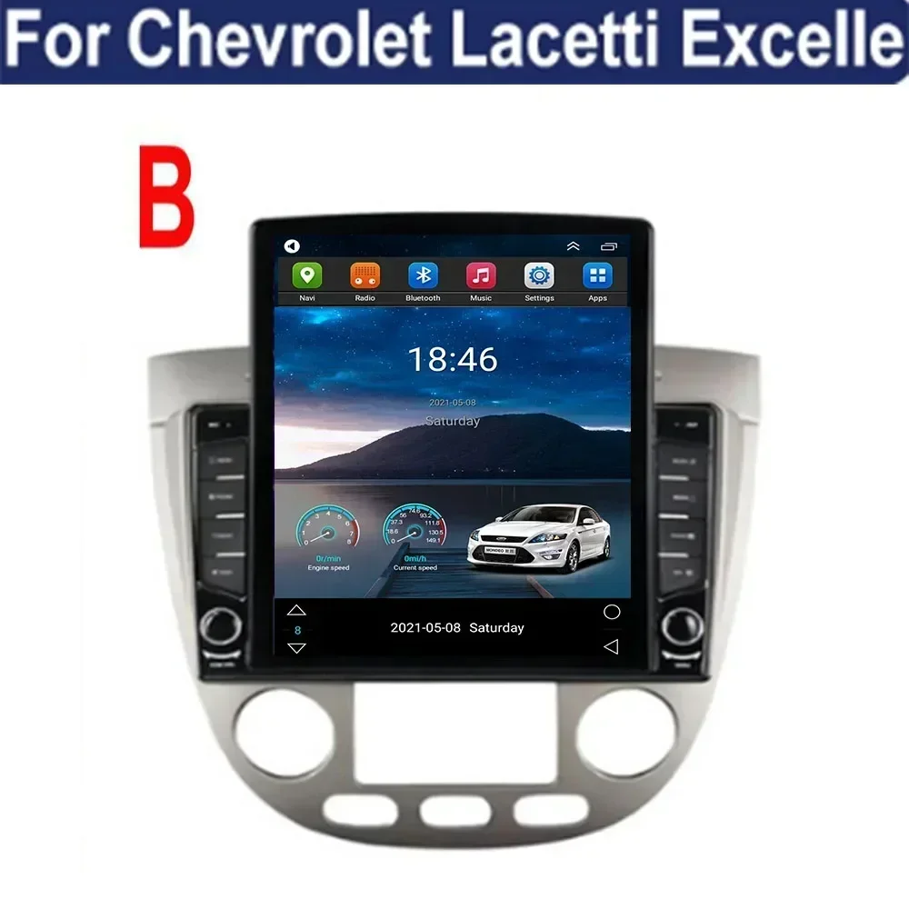 Autoradio Android 13 pour Chevrolet Lacetti J200 BUICK Excelle, lecteur vidéo à limitation Hrv, GPS, stéréo, Carplay, DSP, style de placements