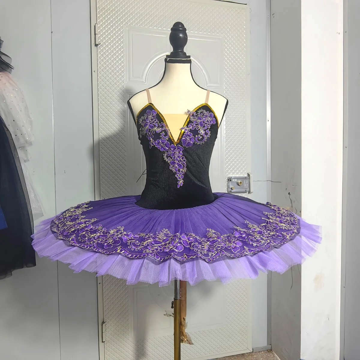 Swan Lake Ballet Tutu Skirt Velvet Top Children\'s Performance Costume Kids Belly Clothing Stage Professional Tutu