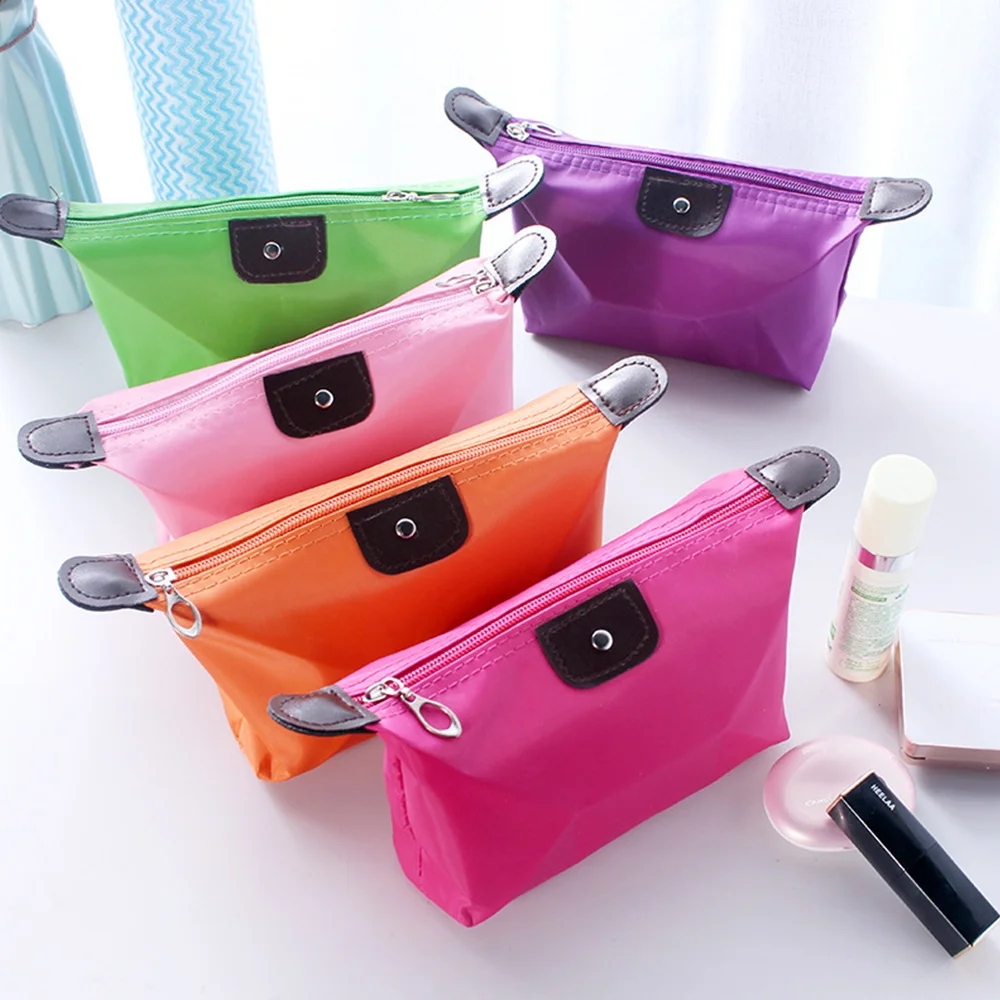 Reise Kosmetik Tasche Tragbare Bunte Wasserdicht Make-Up Lagerung Tasche Geldbörsen Frauen Zipper Make Up Organizer Mini Lagerung Kupplung