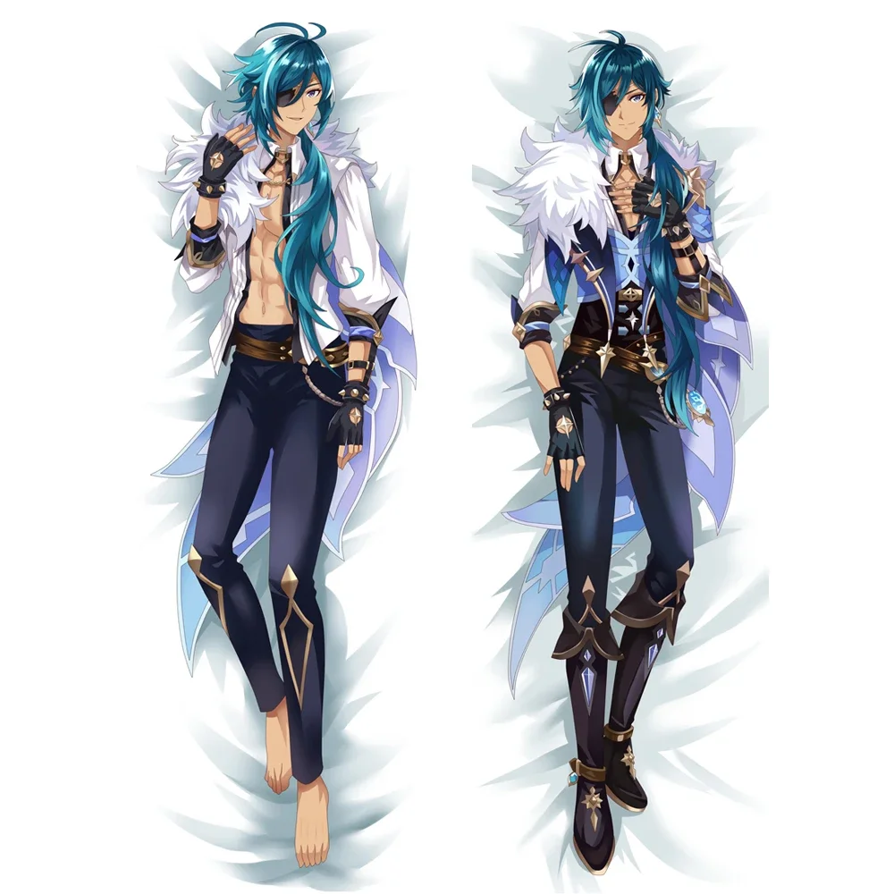 Game Genshin Impact Dakimakura Kaeya Alberch Hugging Body Pillow Case Male Otaku Throw Cushion Pillow Cover Home Bedding 150cm