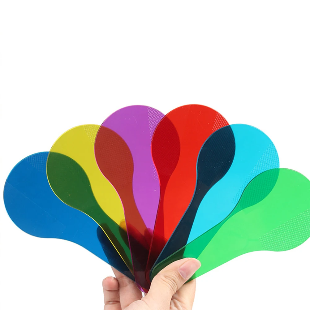 

12pcs Color Mixing Paddles Abs Material Smooth Edges Safe For Kids Explore Educational Class Optics