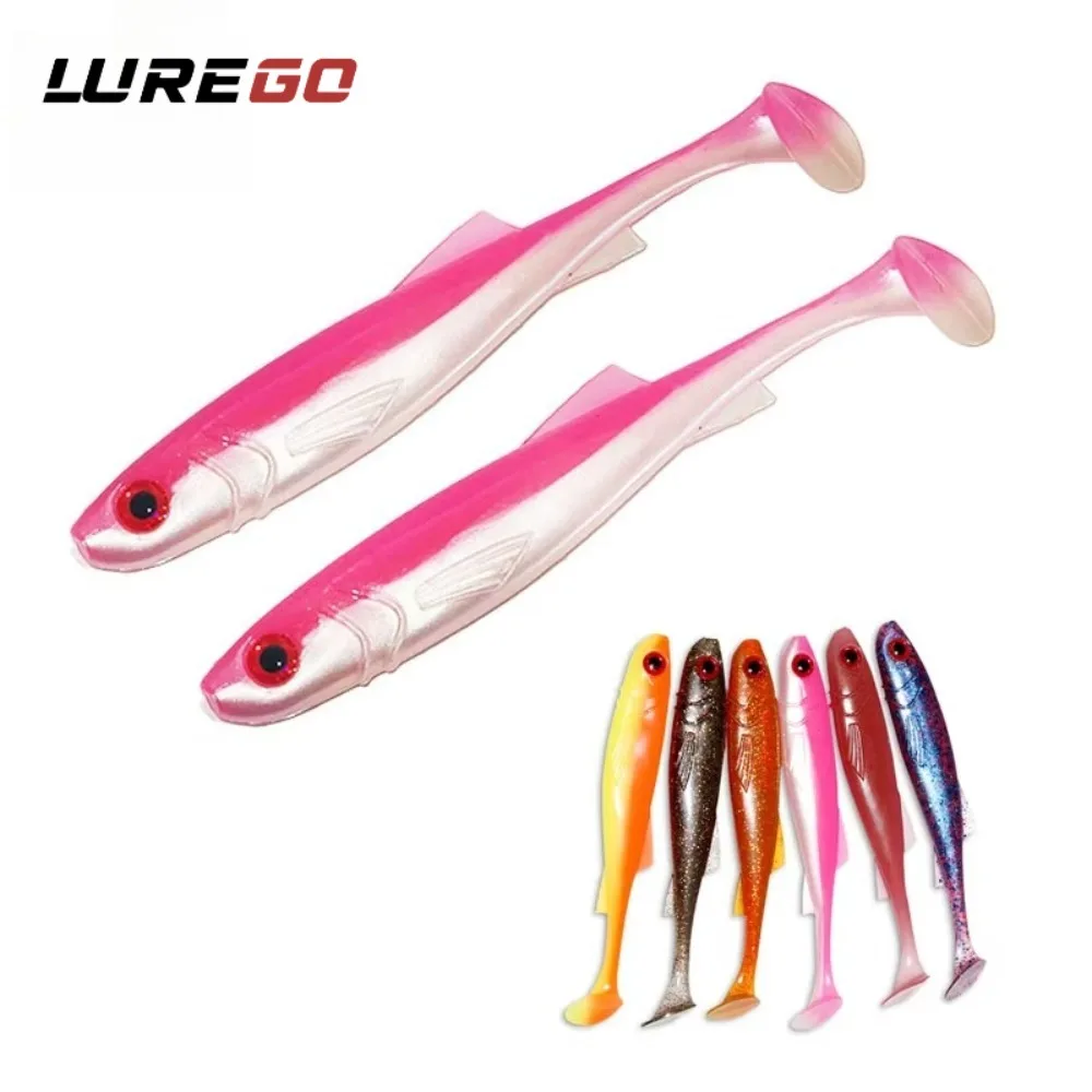 3er-Set 12,3 cm 10 g Zweifarbiger T-Tail Soft Swimbait – Langsam sinkender Crankbait mit realistischer Aktion für Weitwurf-Angeln