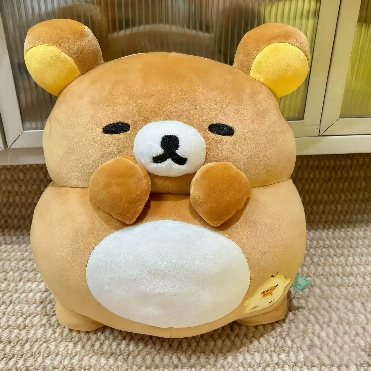 

Плюшевая игрушка Рилаккума — пухлый медведь, милая подушка, мягкая игрушка-животное, игрушка для снятия стресса, мультяшный декор для дома, сюрприз-подарок