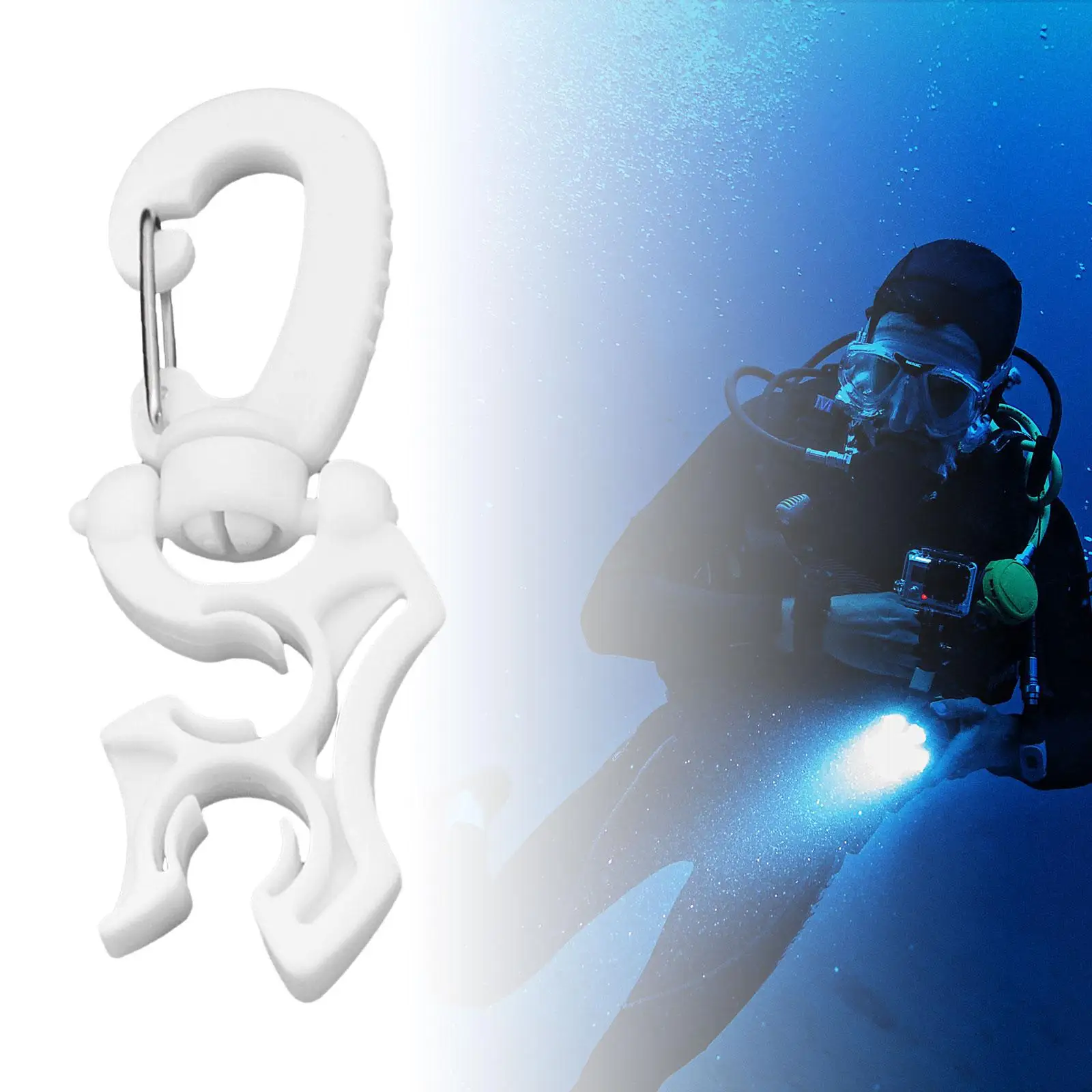 Premium PP Scuba Retainer Double Hose Holder Clip Diving Accessories Durable Regulator Cover for Diving BCD view 6