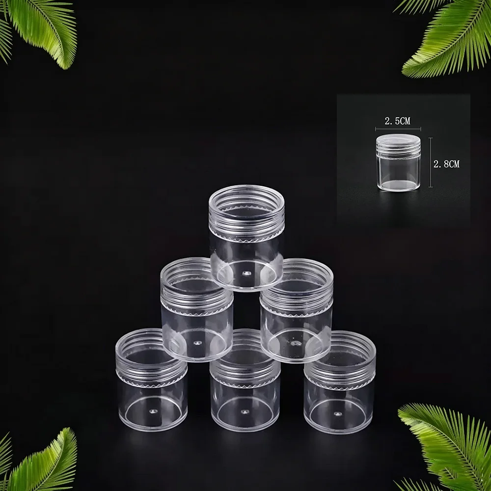 

12/24/36/60/bottle acrylic circular cream bottle transparent container jewelry bottle bead jewelry display packaging box